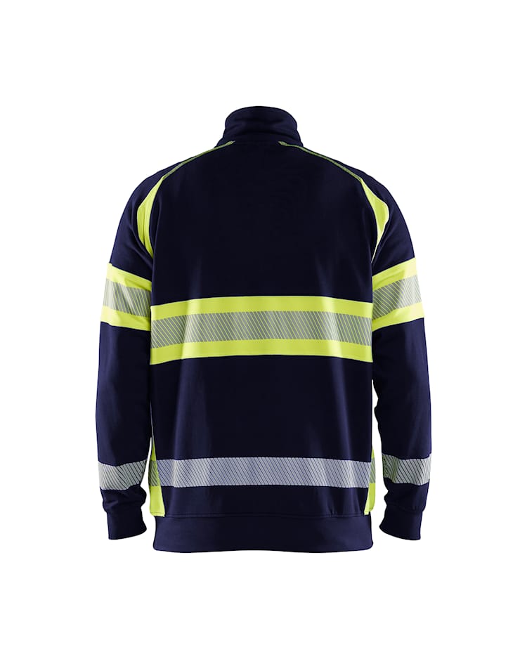 BLAKLADER HI-VIS SWEATER NAVY BLUE/HI-VIS YELLOW - Watson Hire