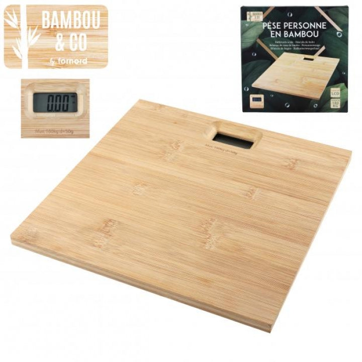 DIGITAL BATHROOM SCALE BAMBOO