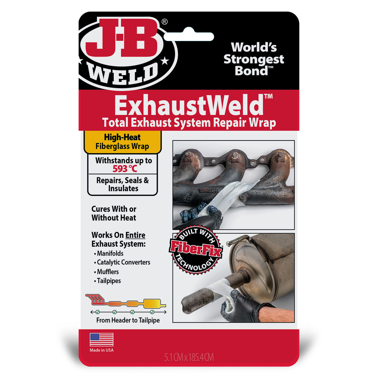 JB WELD EXHAUST-WELD 2 X 72 INCH REPAIR CAST