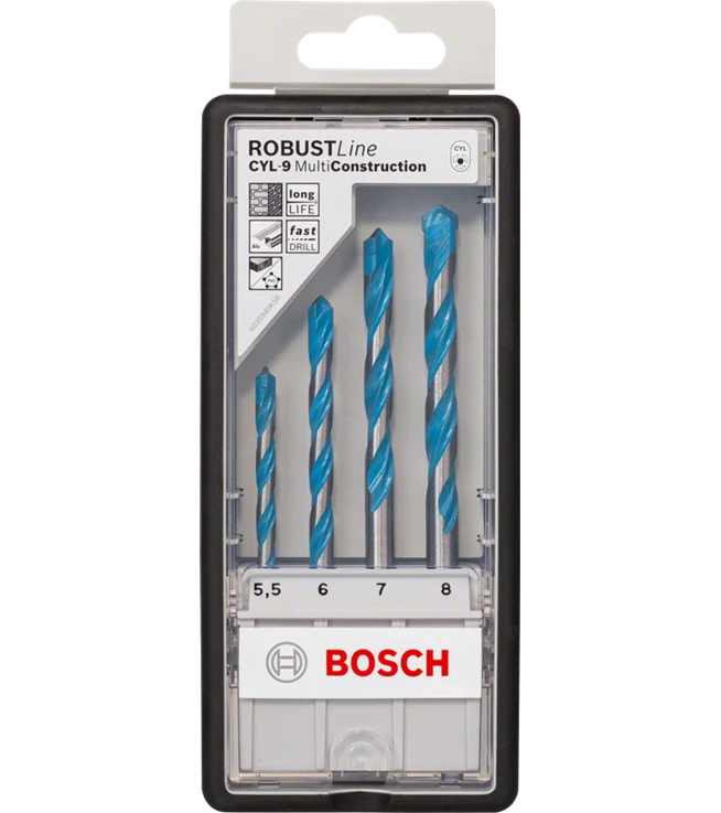 BOSCH 4 PIECE CYL-9 MULTI-CONSTRUCTION DRILL BIT SET