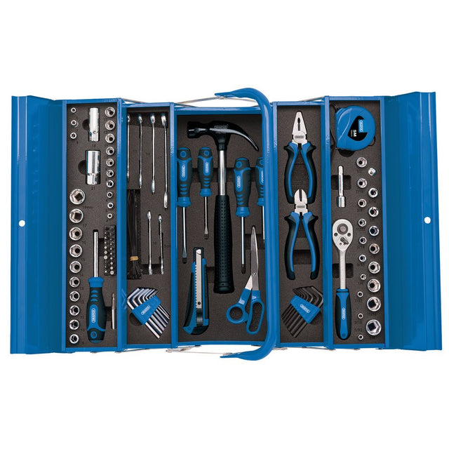 DRAPER TOOL KIT IN STEEL CANTILEVER TOOLBOX (126 PIECE) - Watson Hire