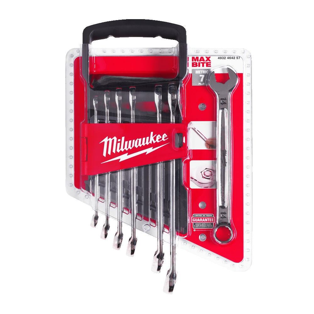 MILWAUKEE METRIC COMB SPANNER SET - 7PCS