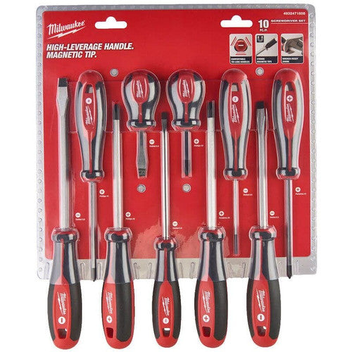 MILWAUKEE TRI-LOBE SCREWDRIVER SET - 10 PCS