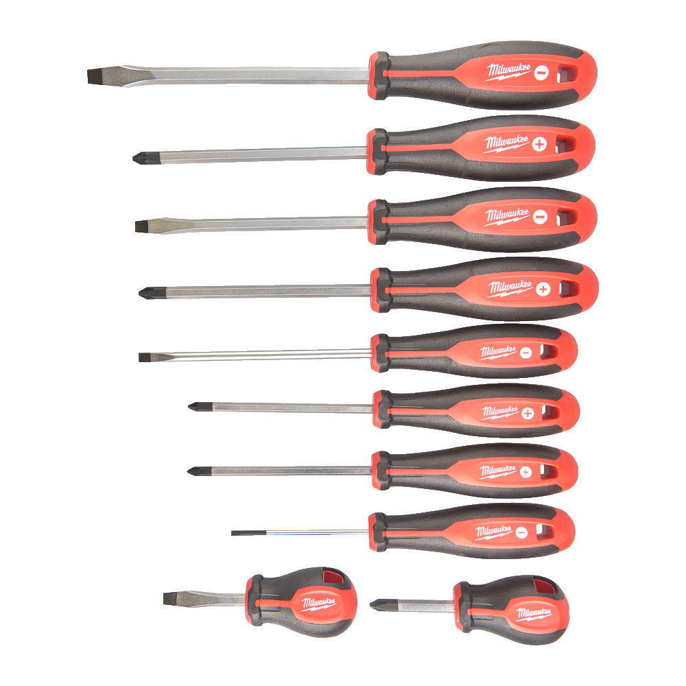 MILWAUKEE TRI-LOBE SCREWDRIVER SET - 10 PCS