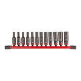 MILWAUKEE 1/4" SHOCKWAVE IMPACT DUTY SOCKET RAIL SET