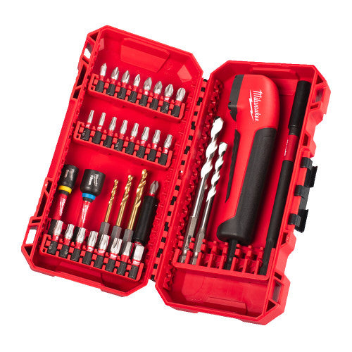 MILWAUKEE 35PC SET WITH RIGHT ANGLE DRILL BIT