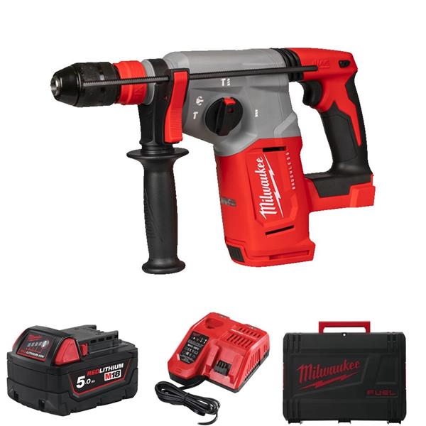 MILWAUKEE M18BLHX-501X ROTARY HAMMER DRILL CW 1X 5AH BATTERY AND CHARGER IN BOX