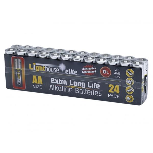 XMS Lighthouse AA Alkaline Batteries 24 Pack