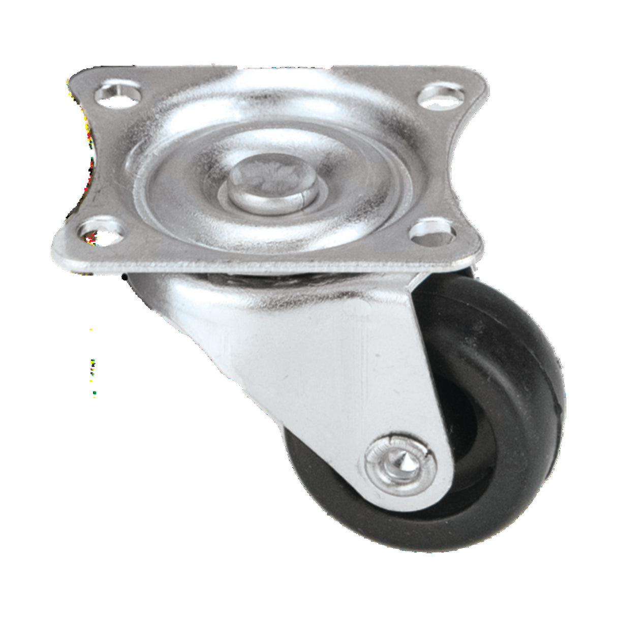 FF GROUP BLACK RUBBER CASTER SWIVEL 75MM