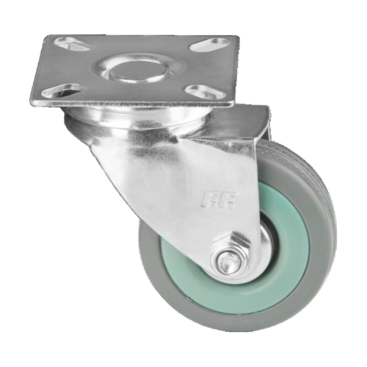FF GROUP GREY RUBBER CASTER SWIVEL 100mm