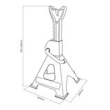 JBM 3 TON AXLE STANDS SET