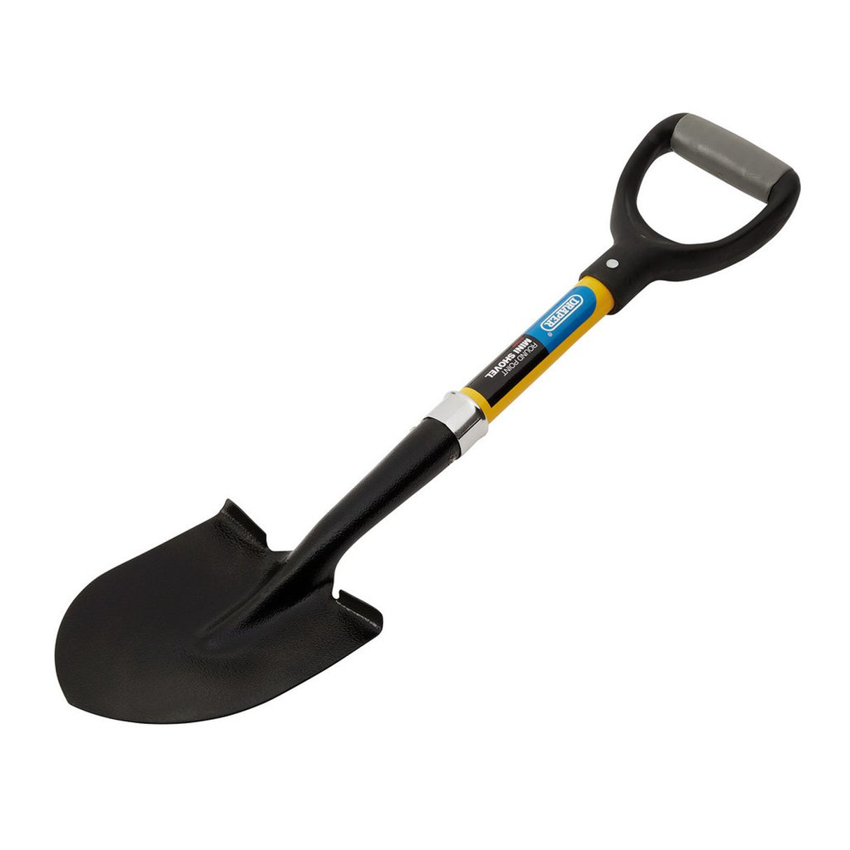 DRAPER ROUND POINT MINI BUILDERS SHOVEL WITH FIBREGLASS SHAFT