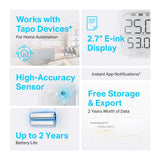 TP LINK TAPO SMART TEMPERATURE AND HUMIDITY MONITOR