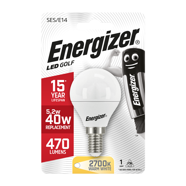 ENERGIZER LED GOLF BALL 4.9W E14 470LM WARM WHITE  40W