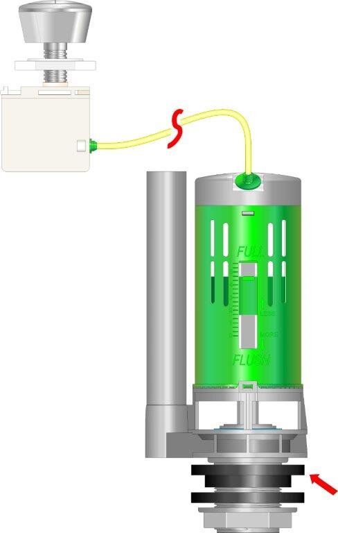 EASY PLUMB BUTTON/CABLE OPERATED DUAL FLUSH VALVE