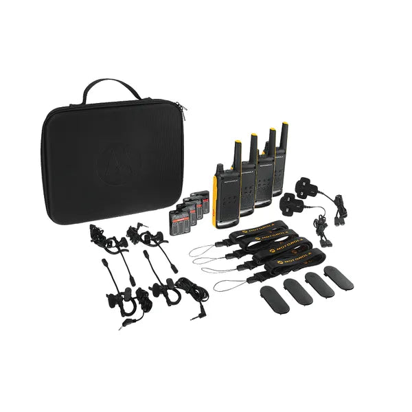 MOTOROLA TALKABOUT T82  2-WAY WALKIE TALKIE RADIO QUAD PACK YELLOW / BLACK