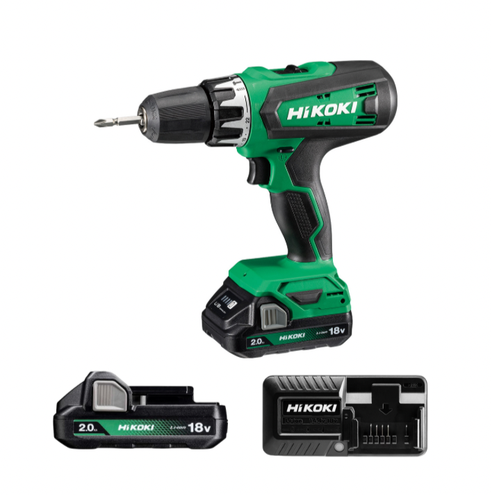 HIKOKI DV18DFX 18V COMBI DRILL KIT ( 2 x 2ah Batteries & Charger)