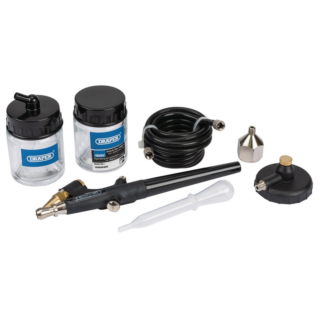 DRAPER AIR BRUSH KIT (7 PIECE)