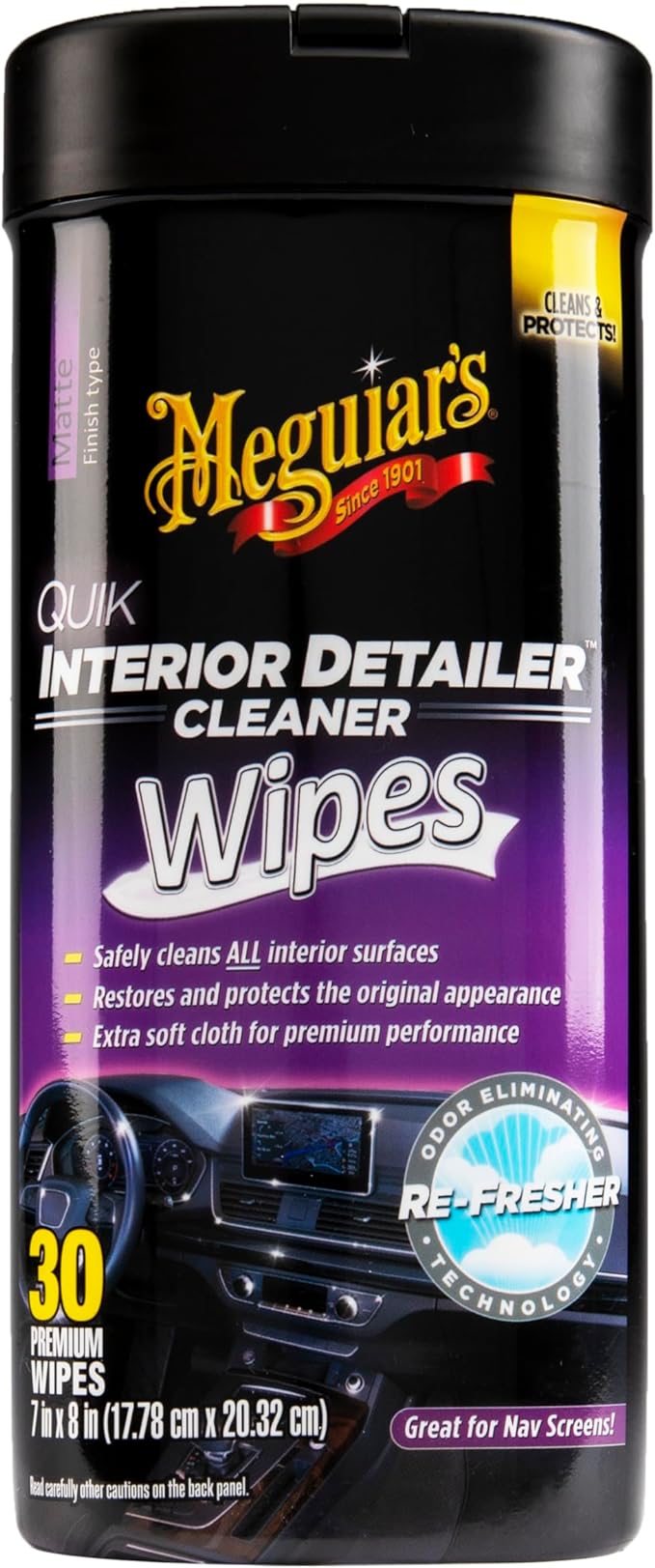 MEGUIAR'S QUIK INTERIOR DETAILER WIPES