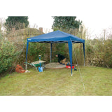 DRAPER CONCERTINA GAZEBO, 3 X 3M, BLUE