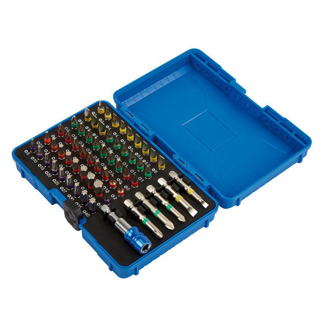 DRAPER COLOURED SCREWDRIVER BIT SET (60 PIECE)