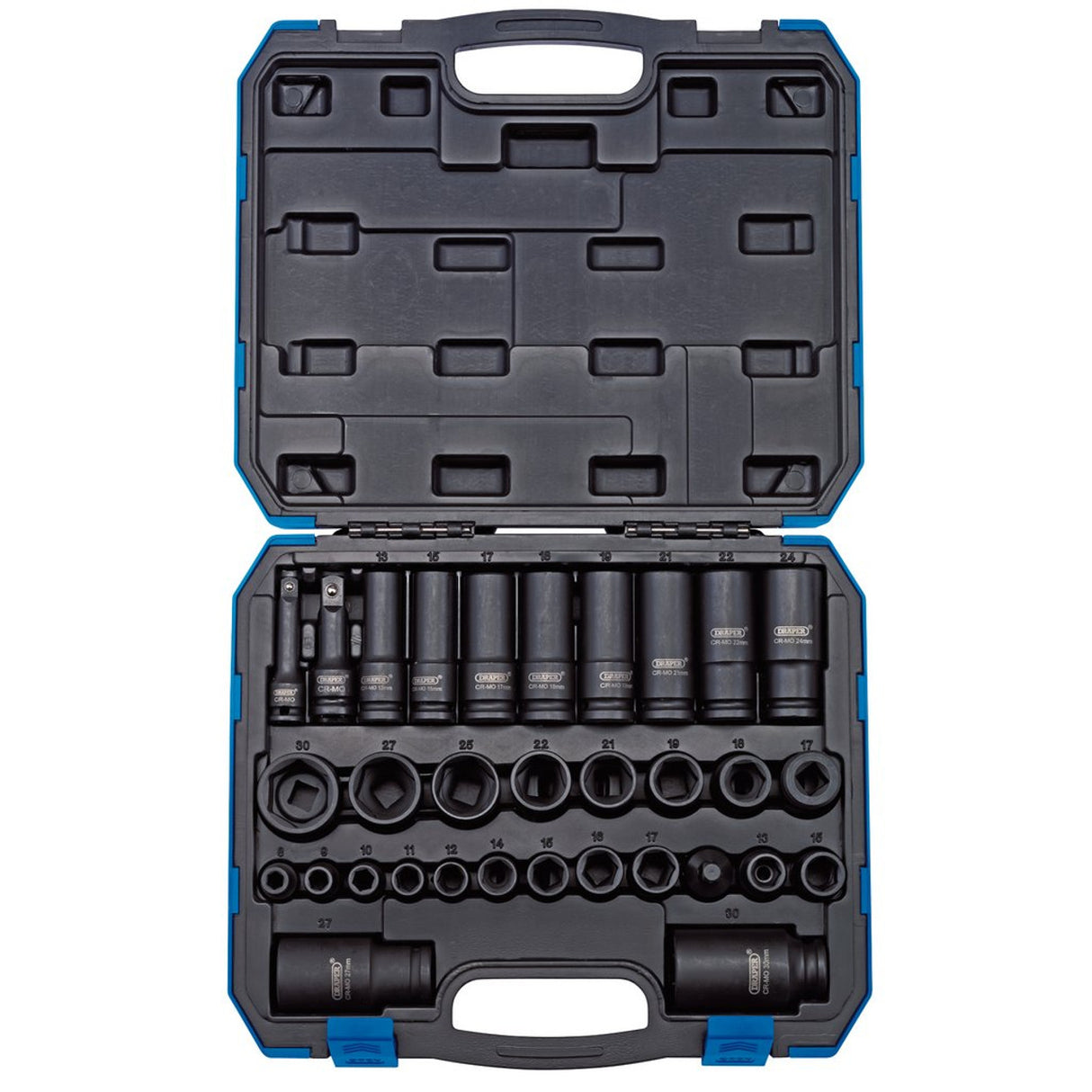 DRAPER IMPACT SOCKET SET, 3/8" & 1/2" SQ. DR. (32 PIECE)