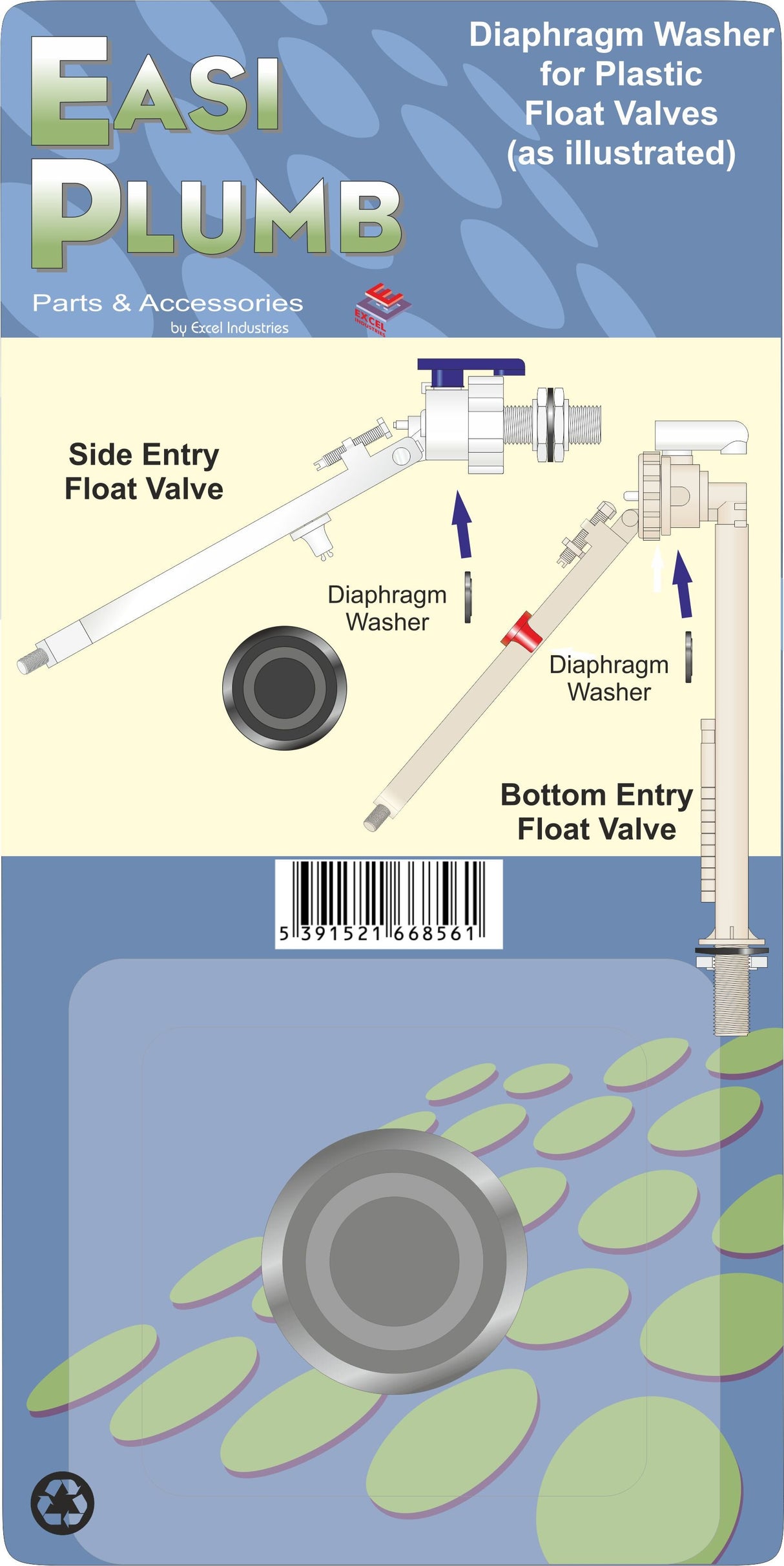 Easy Plumb Diaphragm Washer for Traditional Plastic Float Valves