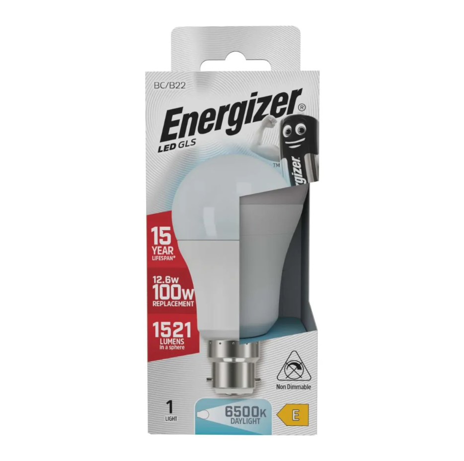 ENERGIZER 12.6W B22 LED GLS 1521LM DAYLIGHT  100W