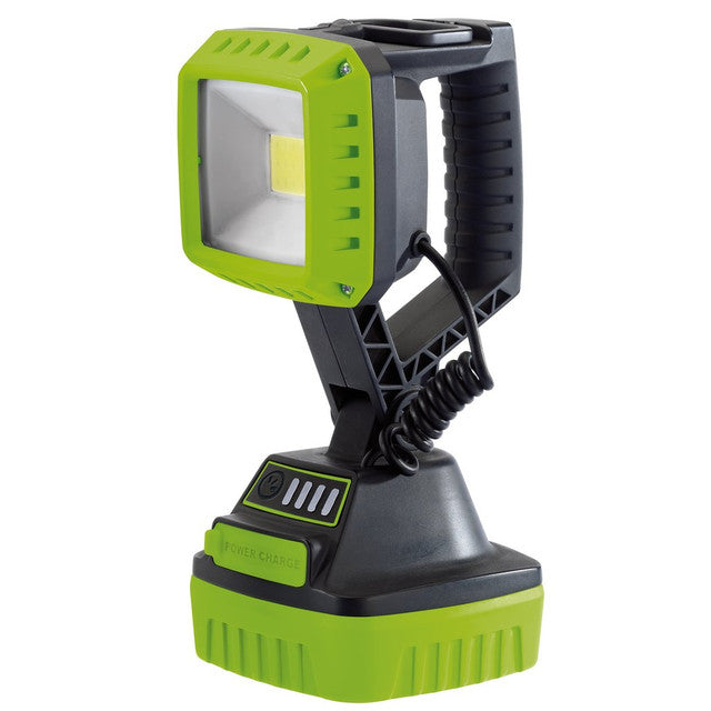 DRAPER COB LED RECHARGEABLE WORKLIGHT, 10W, 1,000 LUMENS, GREEN