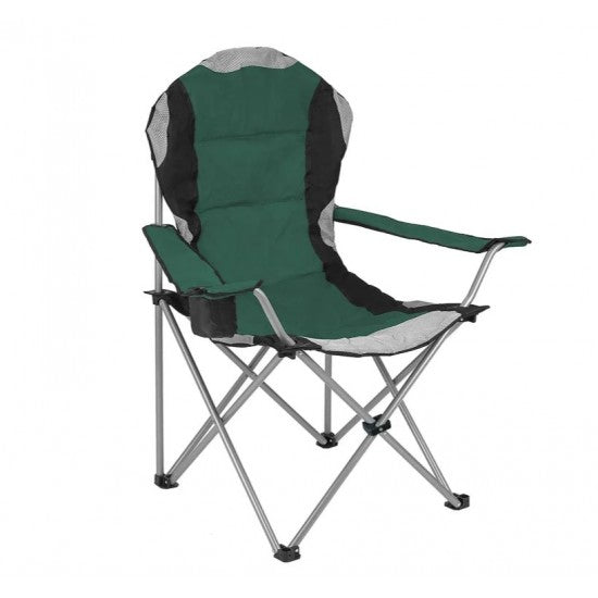 REDWOOD PADDED HIGH BACK CANVAS CHAIR - GREEN