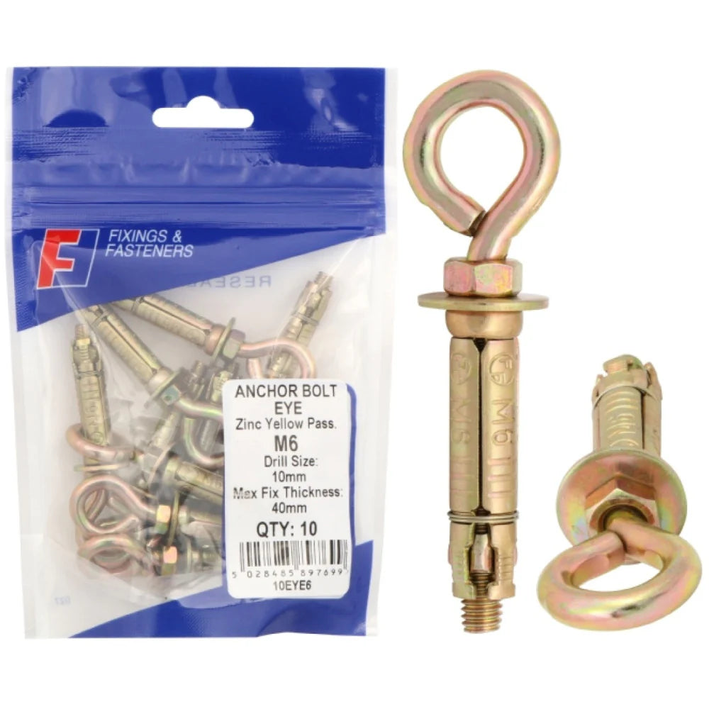 ANCHOR BOLT EYE M6 BAG 10