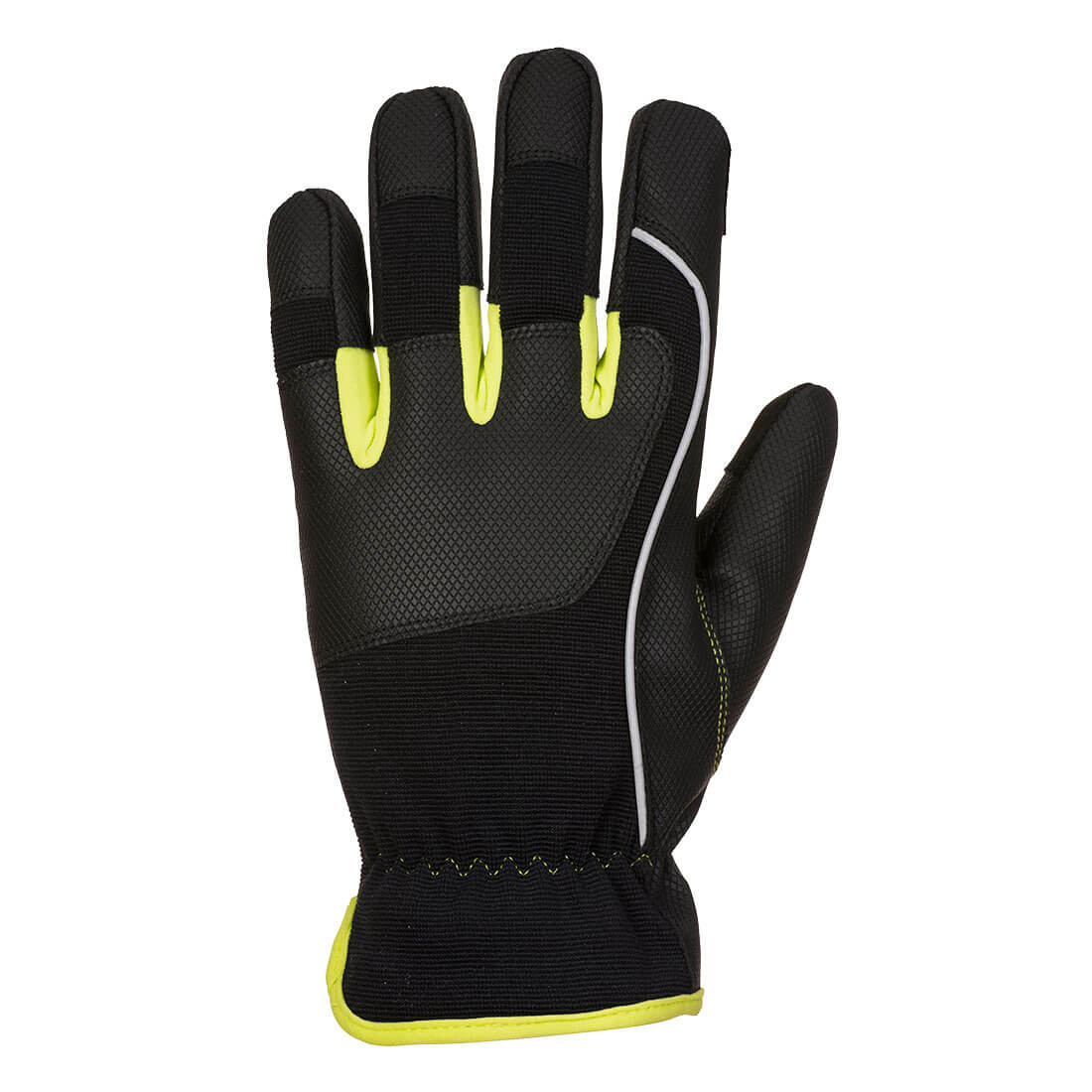 PORTWEST PW3 TRADESMAN GLOVES BLACK YELLOW