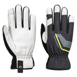 PORTWEST STRETCH UTILITY LEATHER GLOVE BLACK