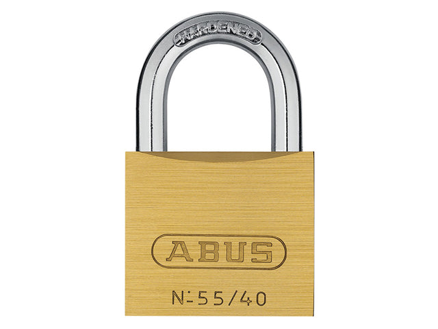 ABUS Mechanical 55/40mm Brass Padlock Carded - Watson Hire