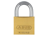 ABUS Mechanical 55/40mm Brass Padlock Carded - Watson Hire