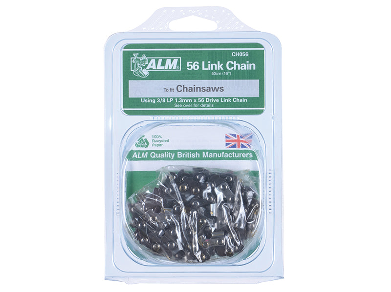 ALM Manufacturing CH056 Chainsaw Chain 3/8in x 56 links 1.3mm - Fits 40cm Bars
