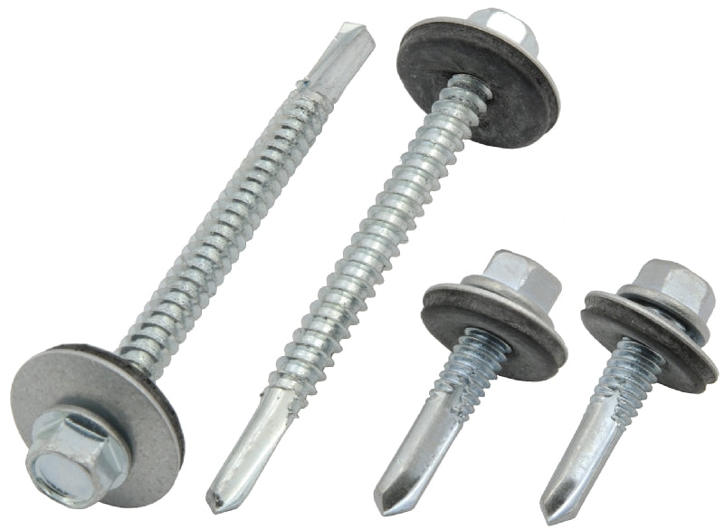 5.5X38MM HEX SELF DRILL SCREW 5 POINT WASHER 100S