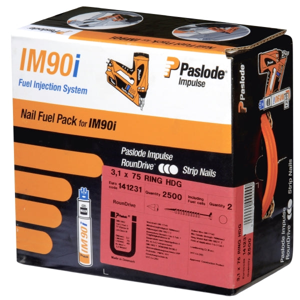 PASLODE IM360 63X2.8 RING BRIGHT NAILS 3300+3