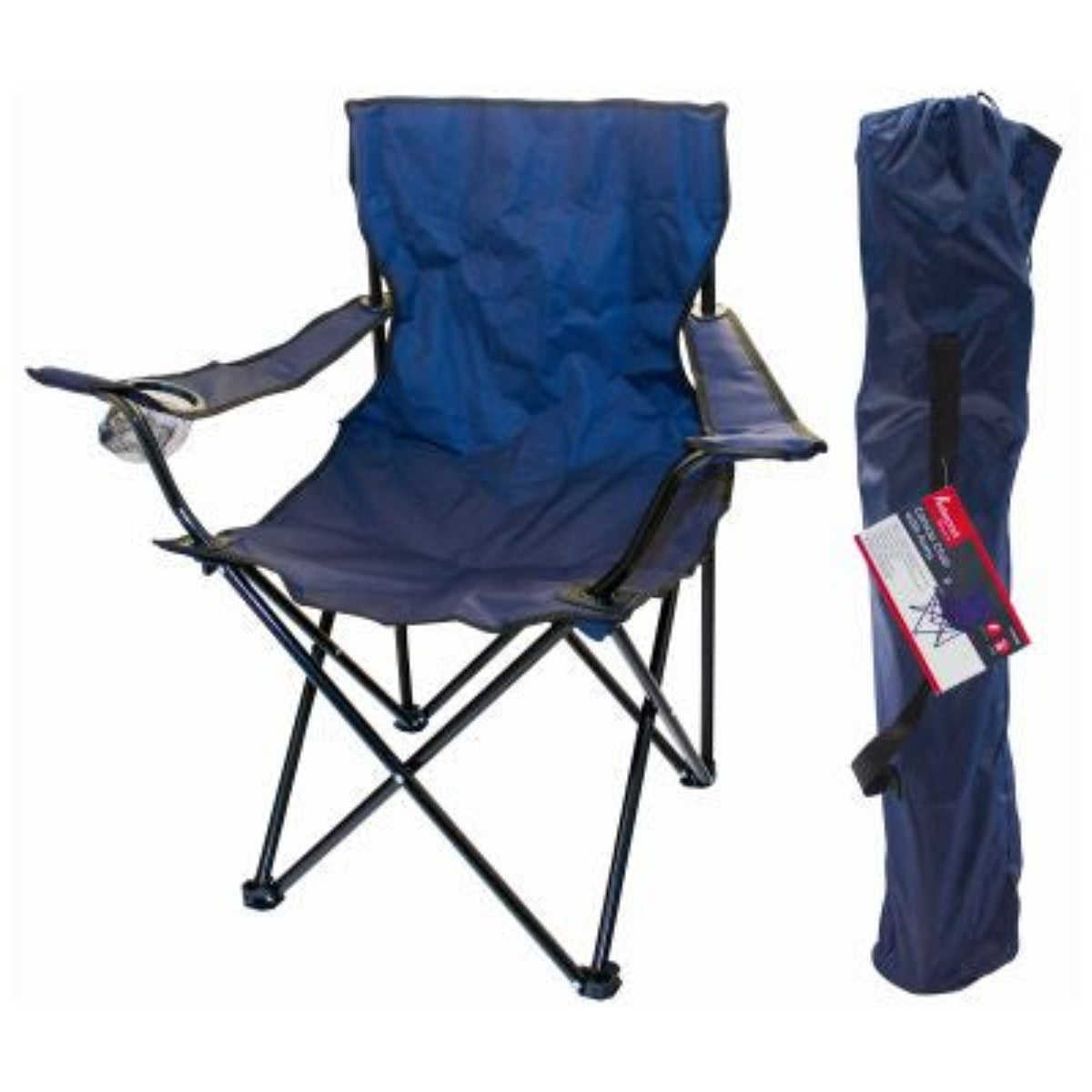 REDWOOD Canvas Chair With Arms - Blue