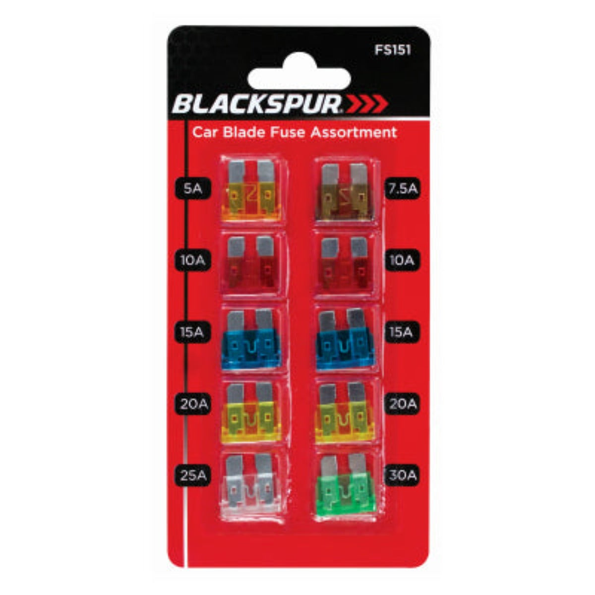 BLACKSPUR Car Blade Fuse Assortment