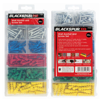 BLACKSPUR 285PC WALL ANCHOR AND SCREW SET