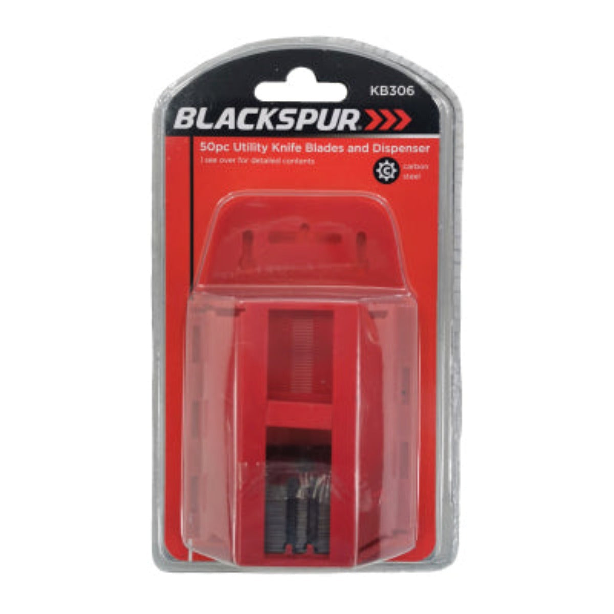 BLACKSPUR 50pc Utility Knife Blades With Dispenser