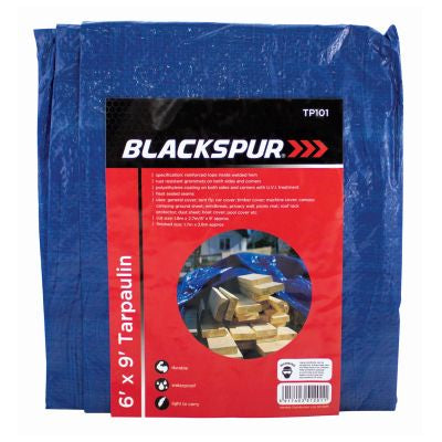 BLACKSPUR 6'(1.8M) X 9'(2.7M) TARPAULIN - BLUE