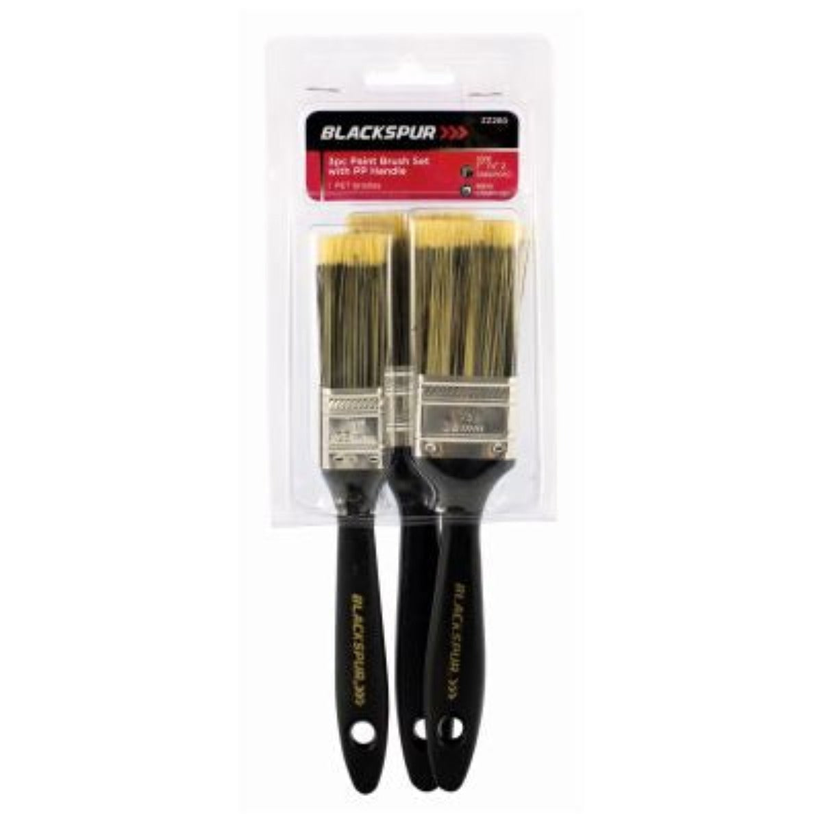 BLACKSPUR 3pc Paint Brush Set With PP Handle