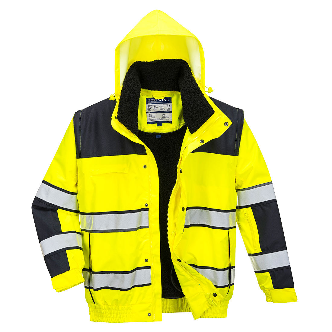 PORTWEST HI-VIS CLASSIC BOMBER JACKET - YELLOW