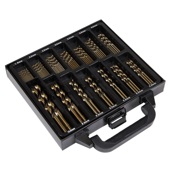 SEALEY 99PC HSS COBALT FULLY GROUND DRILL BIT SET