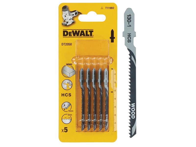 DEWALT DT2050 Wood Jigsaw Blades Pack of 5