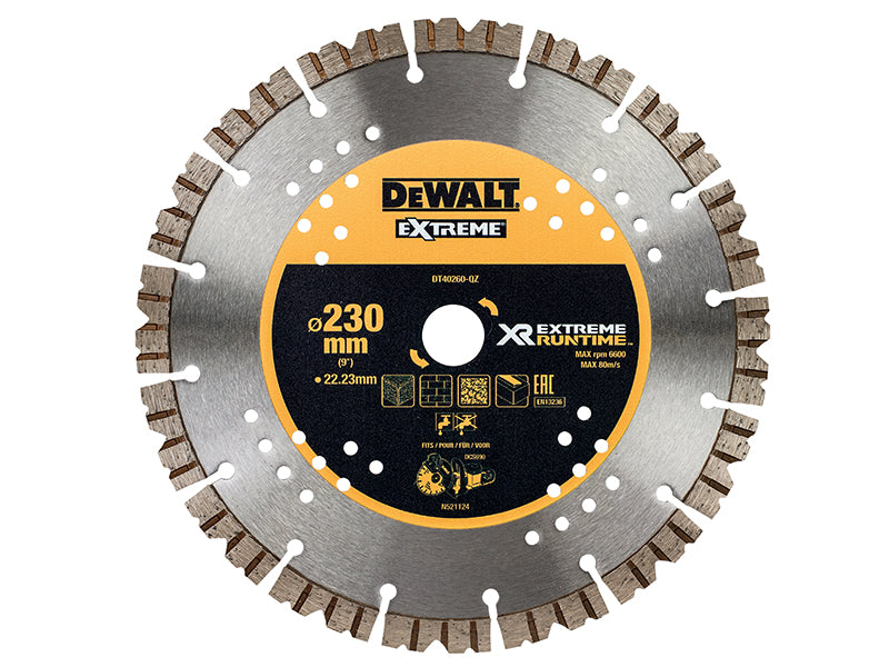 DEWALT DT40260 Extreme Diamond Cutting Blade 230 x 22.23mm