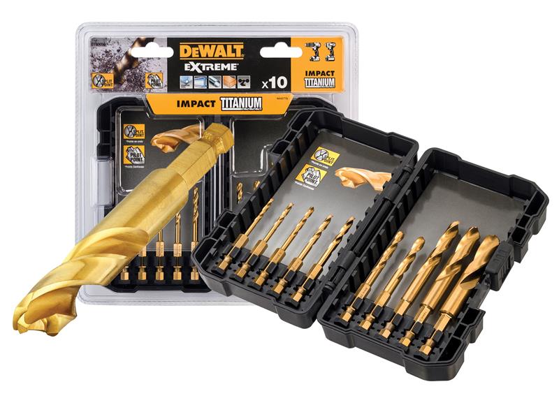 DEWALT DT50050 Impact Titanium Drill Bit Set, 10 Piece