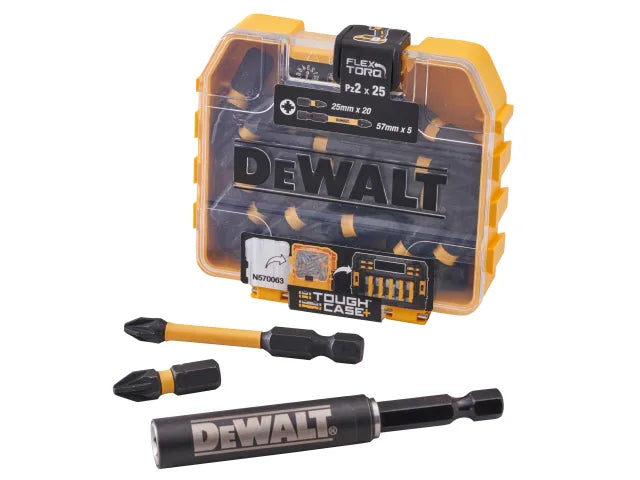 DEWALT 25 PIECE PZ2 FLEXTORQ IMPACT BIT SET